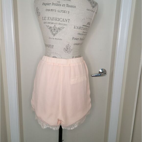lacey pink highwaist lingerie shorts - Picture 2 of 8
